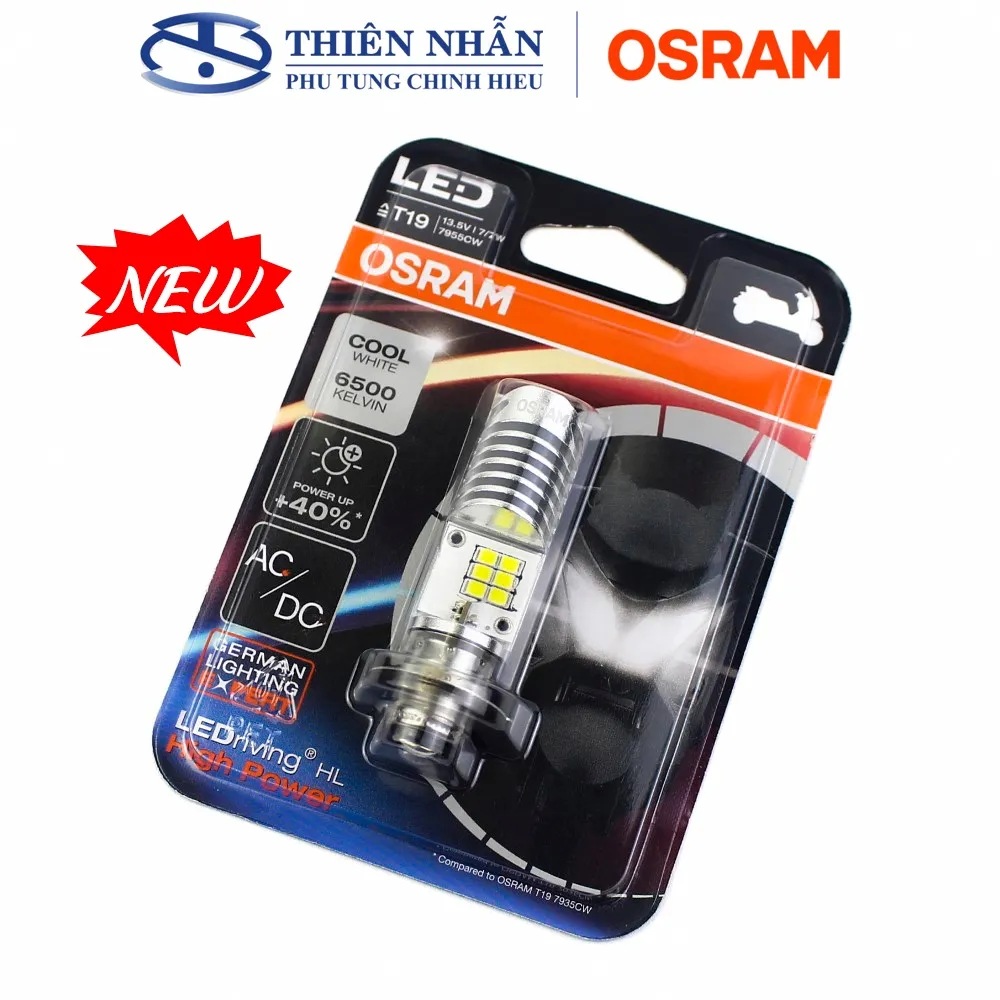 Ảnh Bóng đèn LED OSRAM T19 High Power Dream, Wave alpha đời đầu, Wave 125i, WaveZX, AirBlade 110 Thái tăng sáng trắng 7955CW 1