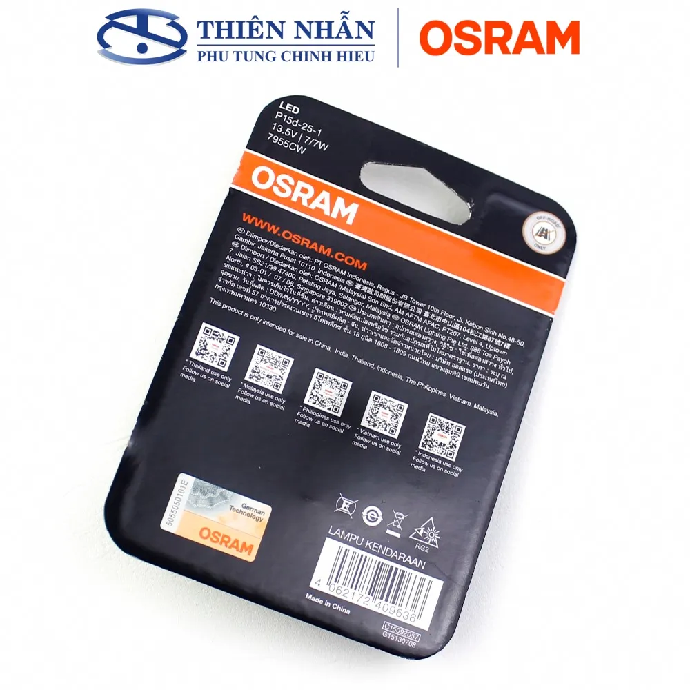 Ảnh Bóng đèn LED OSRAM T19 High Power Dream, Wave alpha đời đầu, Wave 125i, WaveZX, AirBlade 110 Thái tăng sáng trắng 7955CW 2