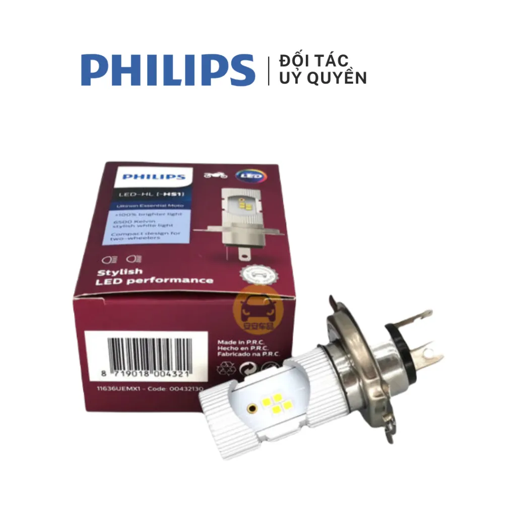 Ảnh Bóng đèn LED xe môtô PHILIPS [2 chân M5] & [3 chân HS1] 12V công suất 6W 2