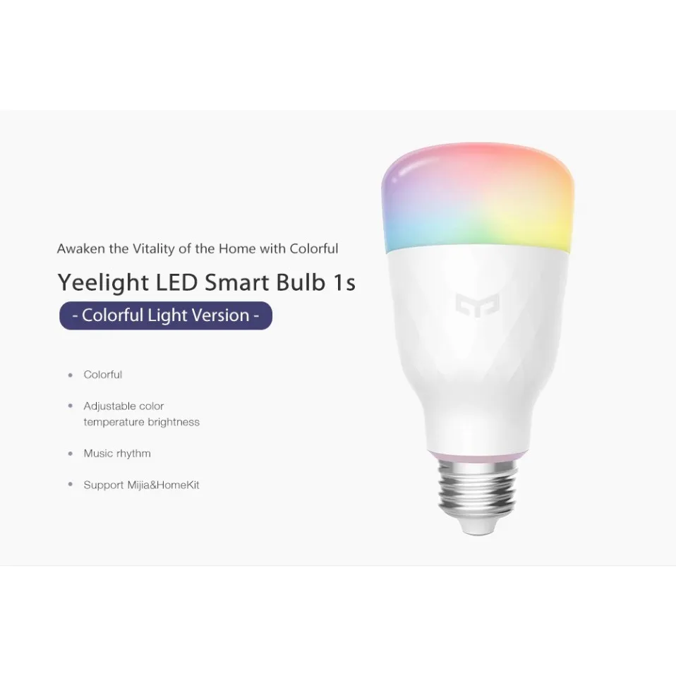 Ảnh Bóng đèn thông minh Yeelight W4 16 triệu màu đui đèn E27 phù hợp với đèn bàn học pixar bh 12 tháng 4