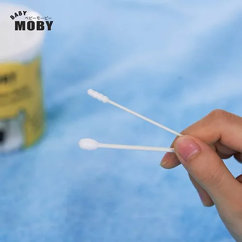 Ảnh Bông Tăm Trẻ Em Moby Baby An Toàn Chuyên Dụng Cho Trẻ Sơ Sinh (150 chiếc/hộp) 4