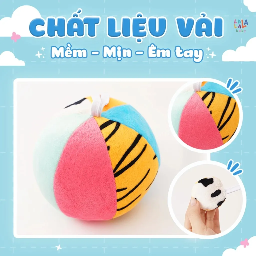 Ảnh Bóng vải cho bé Xúc Xắc vui nhộn Chính Hãng đồ chơi hình khối kích thích thị giác cho trẻ sơ sinh 4