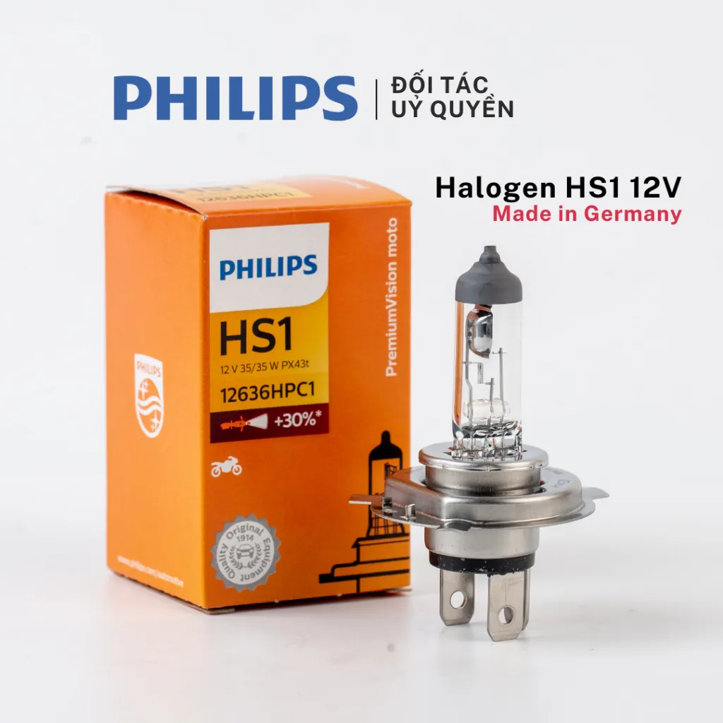 Ảnh Bóng xe máy Philips Halogen HS1 sản xuất tại Đức 1