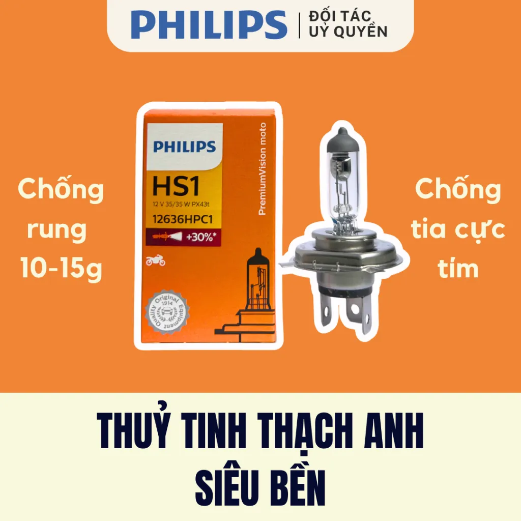 Ảnh Bóng xe máy Philips Halogen HS1 sản xuất tại Đức 2