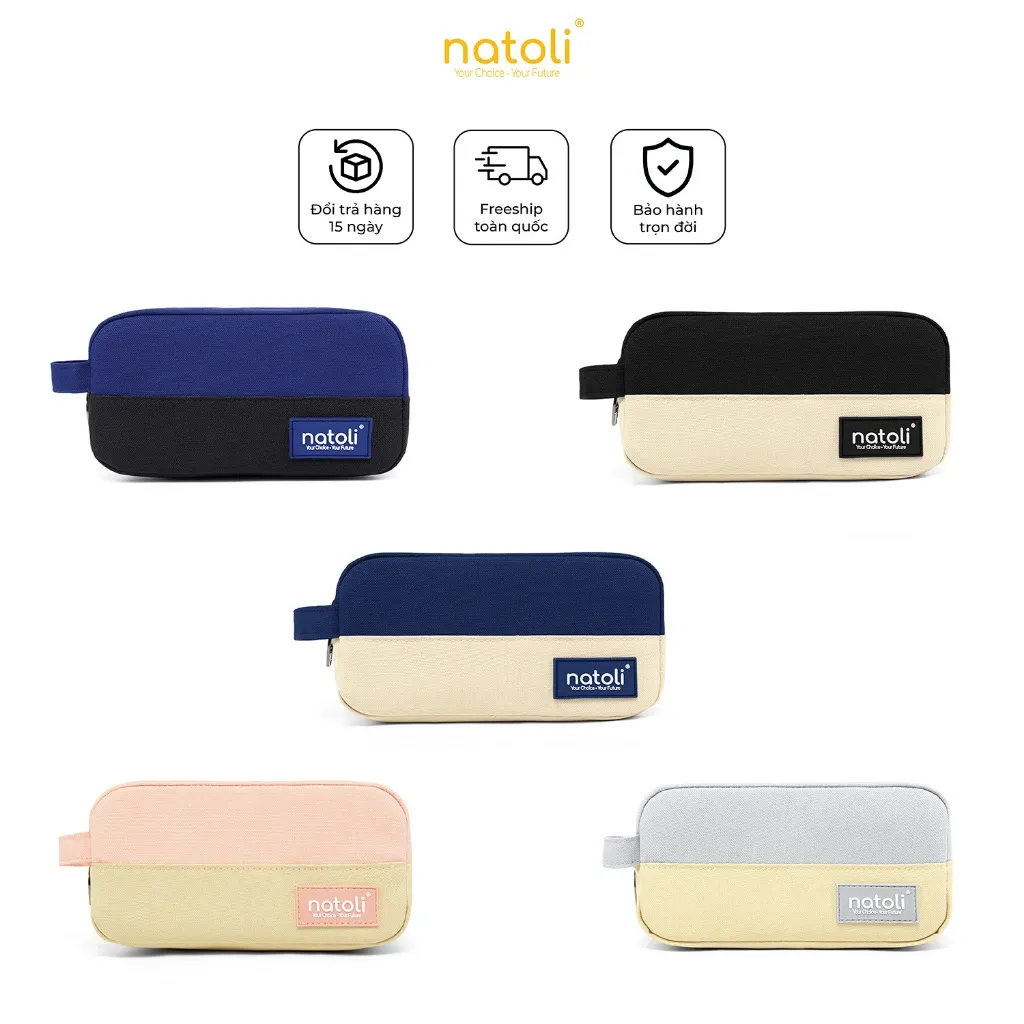 Bóp Viết Nhiều Ngăn NATOLI Chống Nước - Hộp Bút Cute Đa Năng