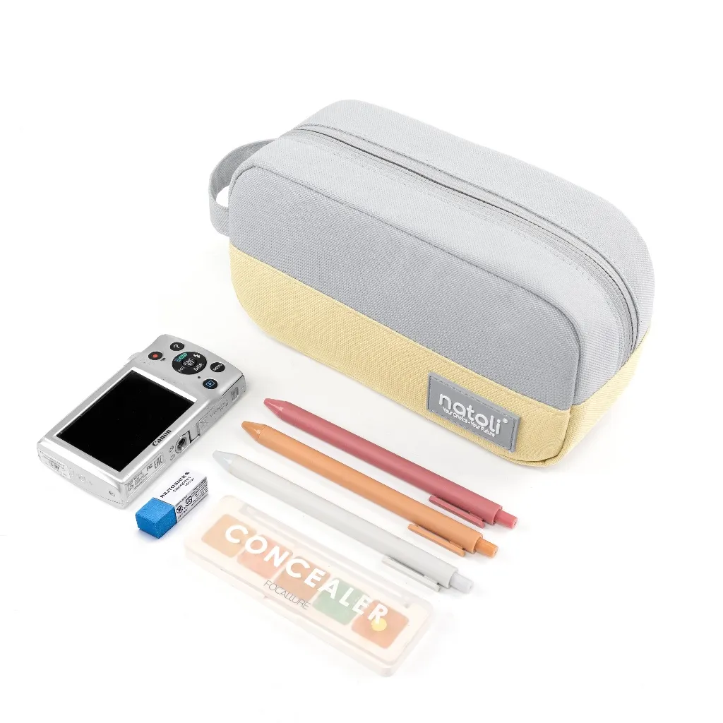 Ảnh Bóp viết nhiều ngăn NATOLI, hộp bút cute chống nước đựng bút đa năng - BST Simple Duo Pen Case T23 2