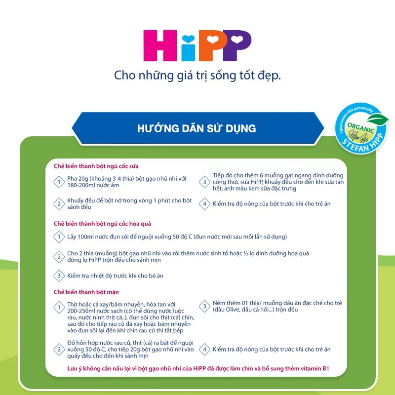 Ảnh Bột ăn dặm dinh dưỡng Gạo nhũ nhi HiPP Organic 200g 3