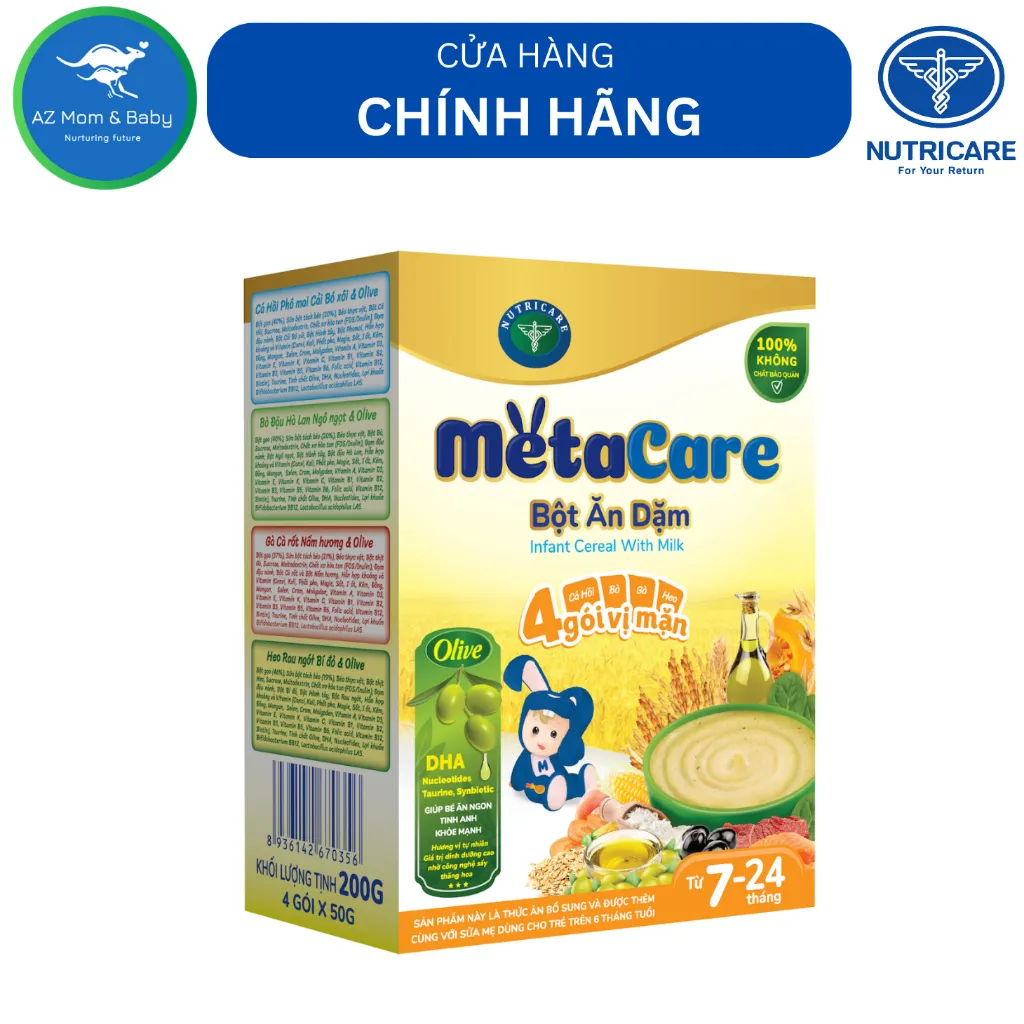 Ảnh Bột ăn dặm Nutricare Metacare đầy đủ 8 loại (200gr) 2