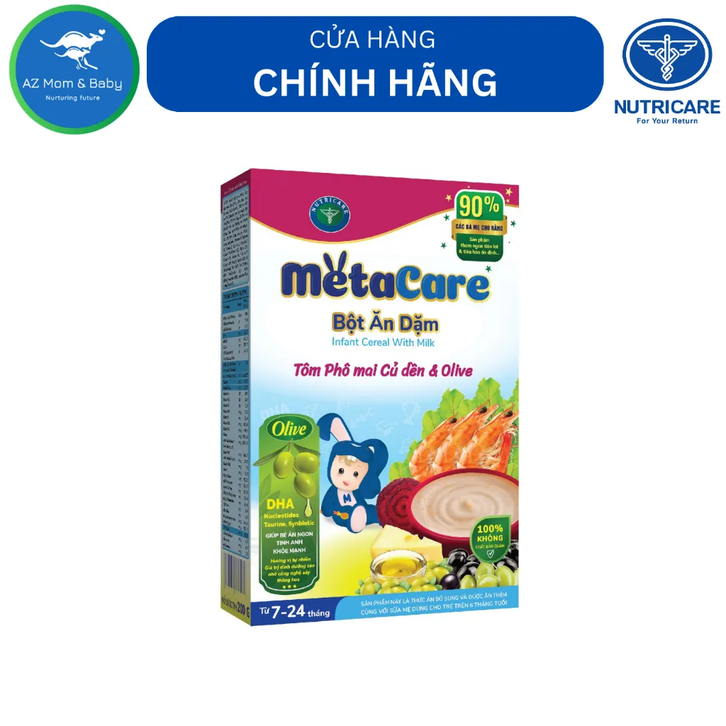 Ảnh Bột ăn dặm Nutricare Metacare Tôm phô mai củ dền olive (200g) 1