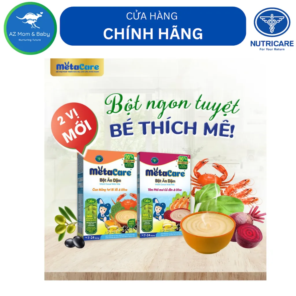 Ảnh Bột ăn dặm Nutricare Metacare Tôm phô mai củ dền olive (200g) 2