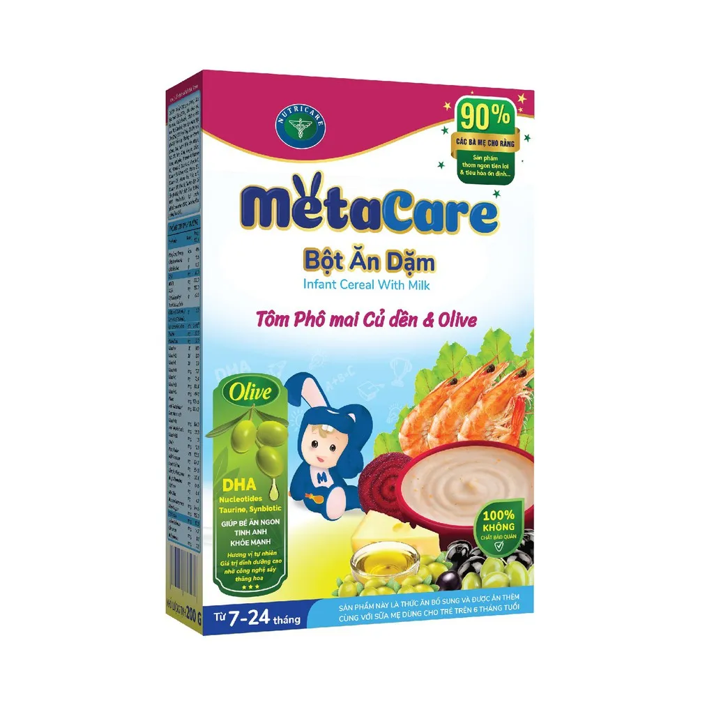 Ảnh Bột ăn dặm Nutricare Metacare Tôm phô mai củ dền olive (200g) 3