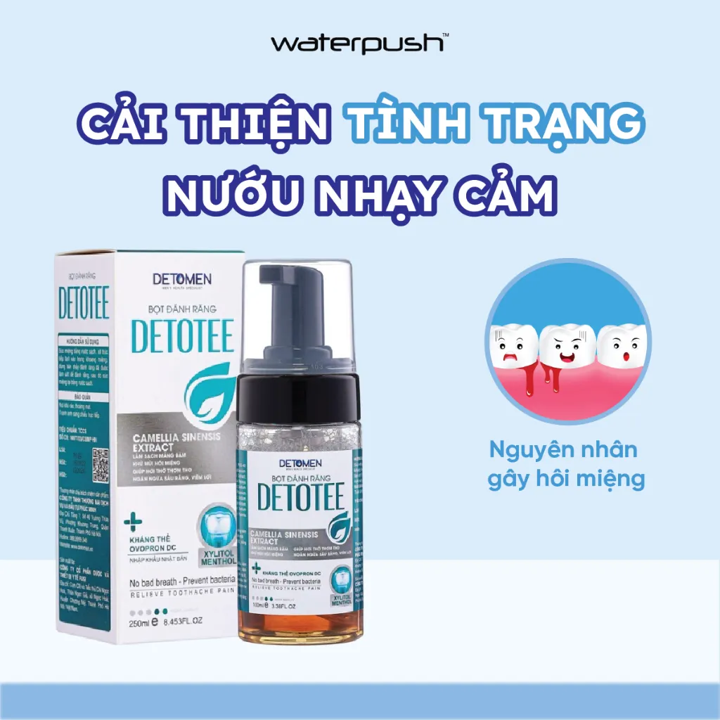 Ảnh Bọt Đánh Răng Detotee - Giúp Chắc Nướu Giảm Hôi Miệng - Dạng bọt thẩm thấu nhanh vào từng kẽ răng 1