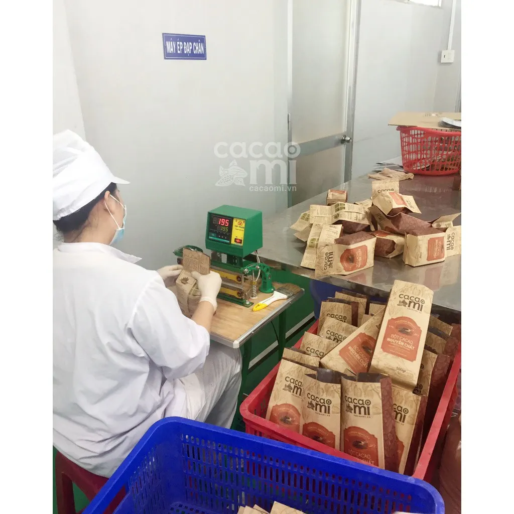 Ảnh Bột ca cao nguyên chất không đường Cacao Mi Premium gu đậm làm bánh pha thức uống socola trà sữa 1kg 3