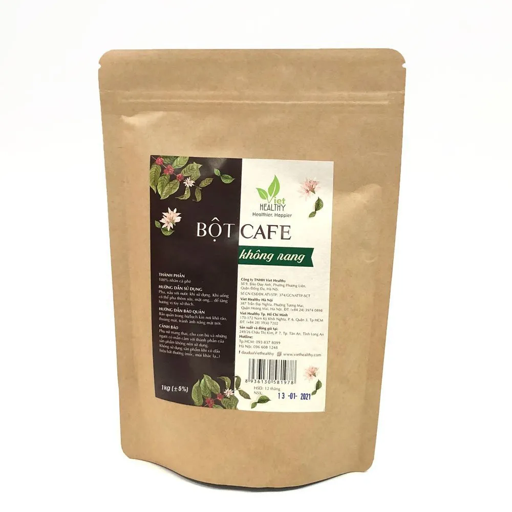 Ảnh Bột cà phê enema (chỉ có nhân không rang) Viet Healthy 1kg, dùng cho coffee enema thải độc đại tràng 3