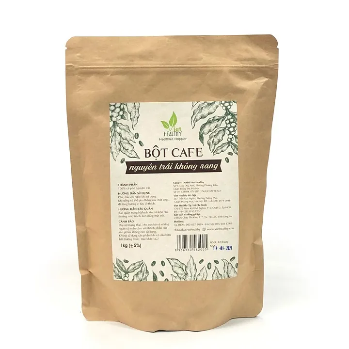 Ảnh Bột cà phê enema (nguyên trái không rang) Viet Healthy 500g 2