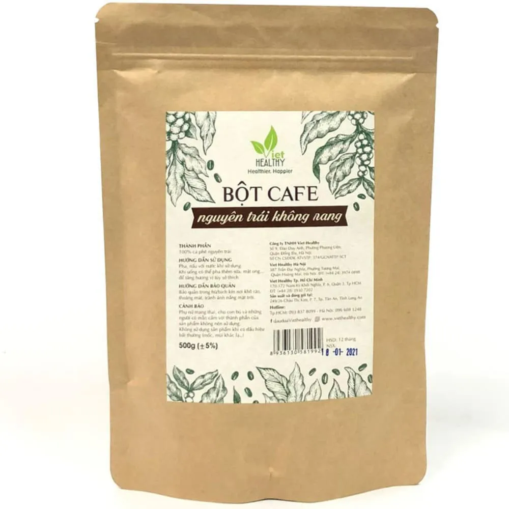 Ảnh Bột cà phê enema (nguyên trái không rang) Viet Healthy 500g 4