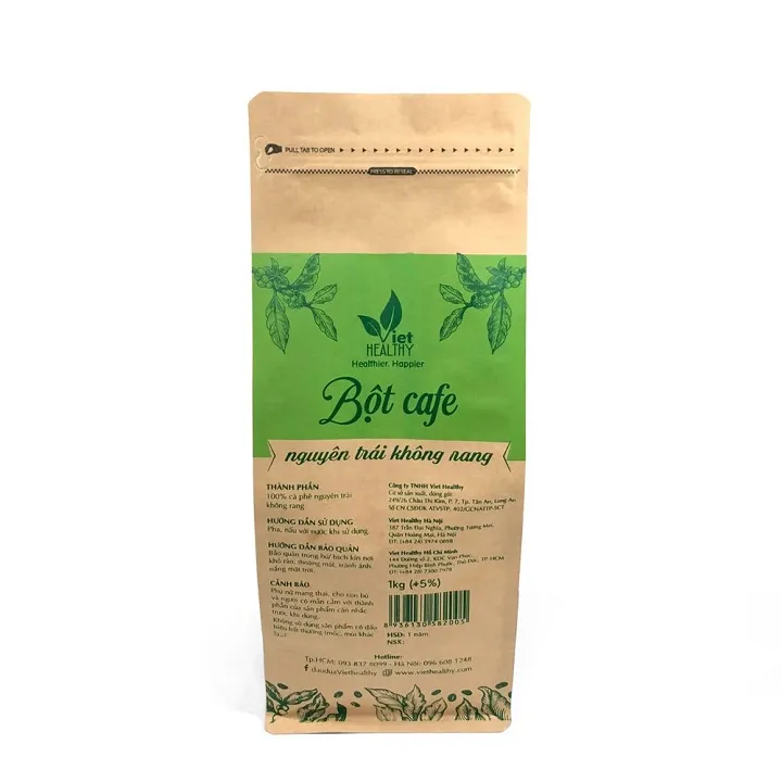 Ảnh Bột cà phê nguyên trái không rang enema Viet Healthy 1000g, dùng cho coffee enema thải độc đại tràng 2