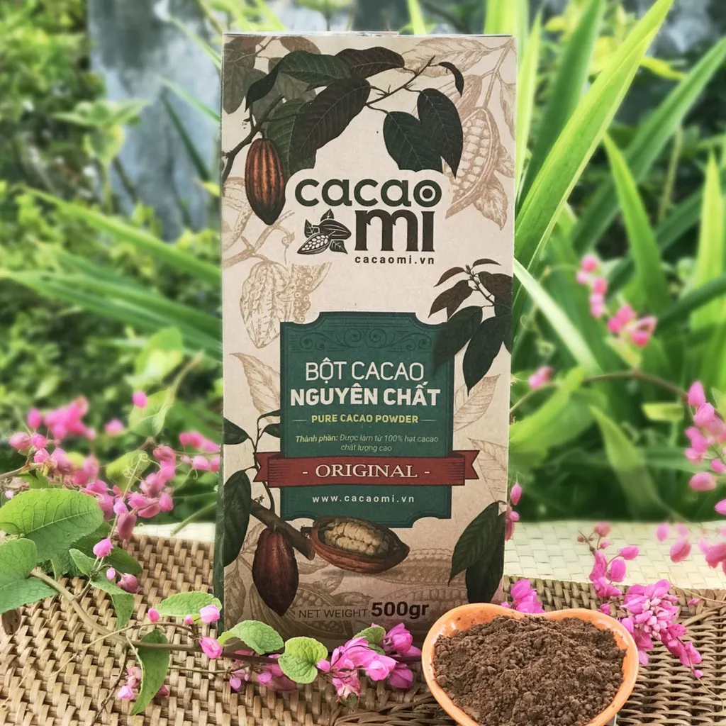 Ảnh Bột cacao 100% nguyên chất không đường gu truyền thống CACAOMI Original chuẩn xuất khẩu 250g/500g 2