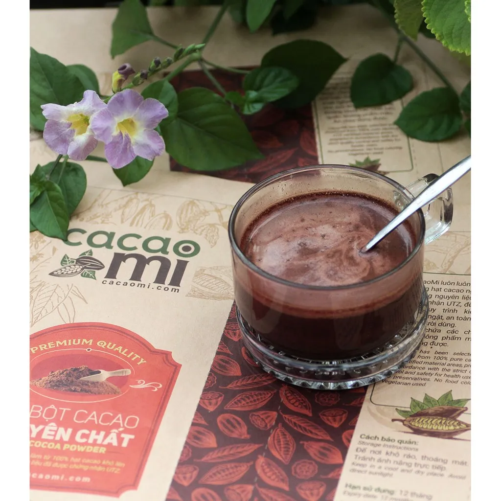 Ảnh Bột cacao nguyên chất 100% không đường CACAOMI Premium thức uống sô cô la đậm ca cao chuẩn UTZ 250g 3