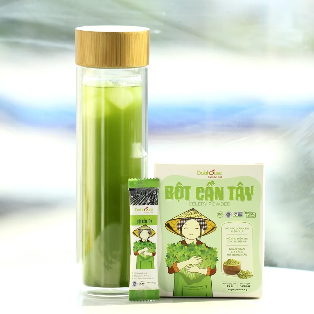 Ảnh Bột cần tây nguyên chất Dalahouse hỗ trợ giảm cân, cao huyết áp hiệu quả hộp 60gr 2