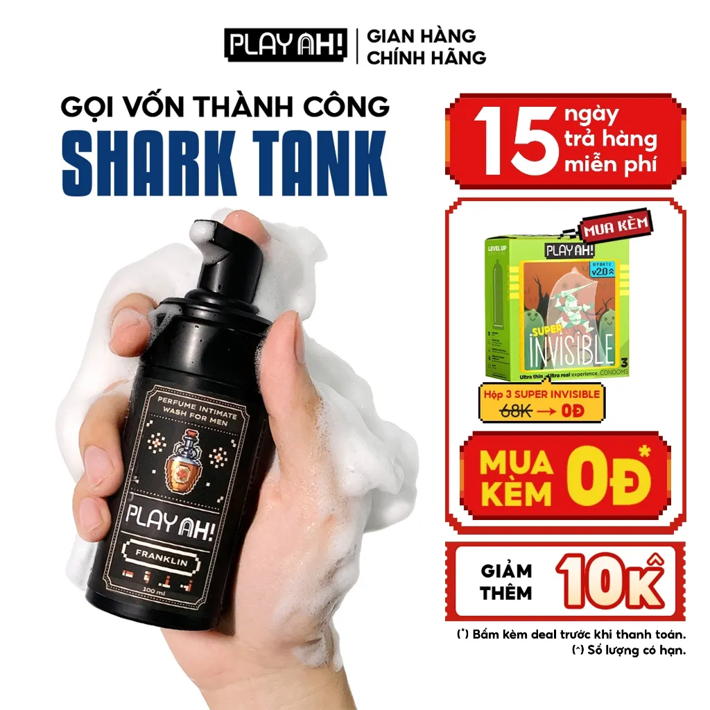 Đánh Giá PlayAh! Bọt Vệ Sinh Nam Franklin/Mint Whisper | Hương Nước Hoa, Khử Mùi, Tự Tin