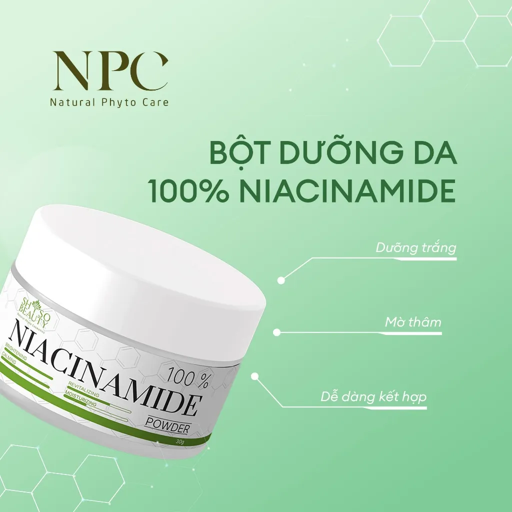 Ảnh Bột dưỡng da niacinamide sáng da mờ thâm SHSO BEAUTY 100% niacinamide power 30g - NPC PHAR 4