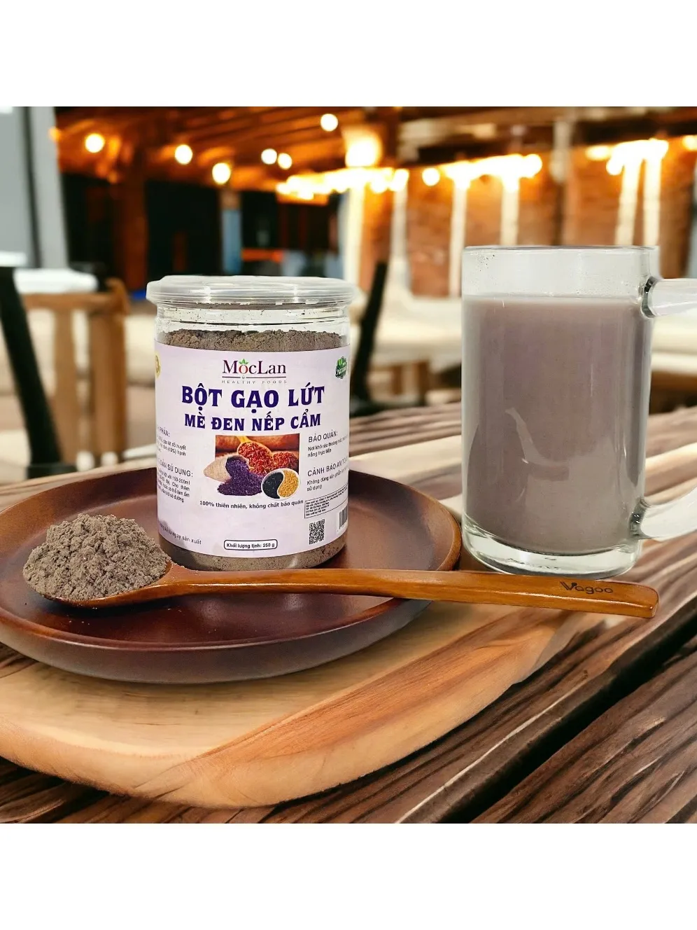 Ảnh Bột gạo lứt mè đen nếp cẩm Mộc Lan, thực phẩm giảm cân bổ sung dinh dưỡng - 250g, 500g 3