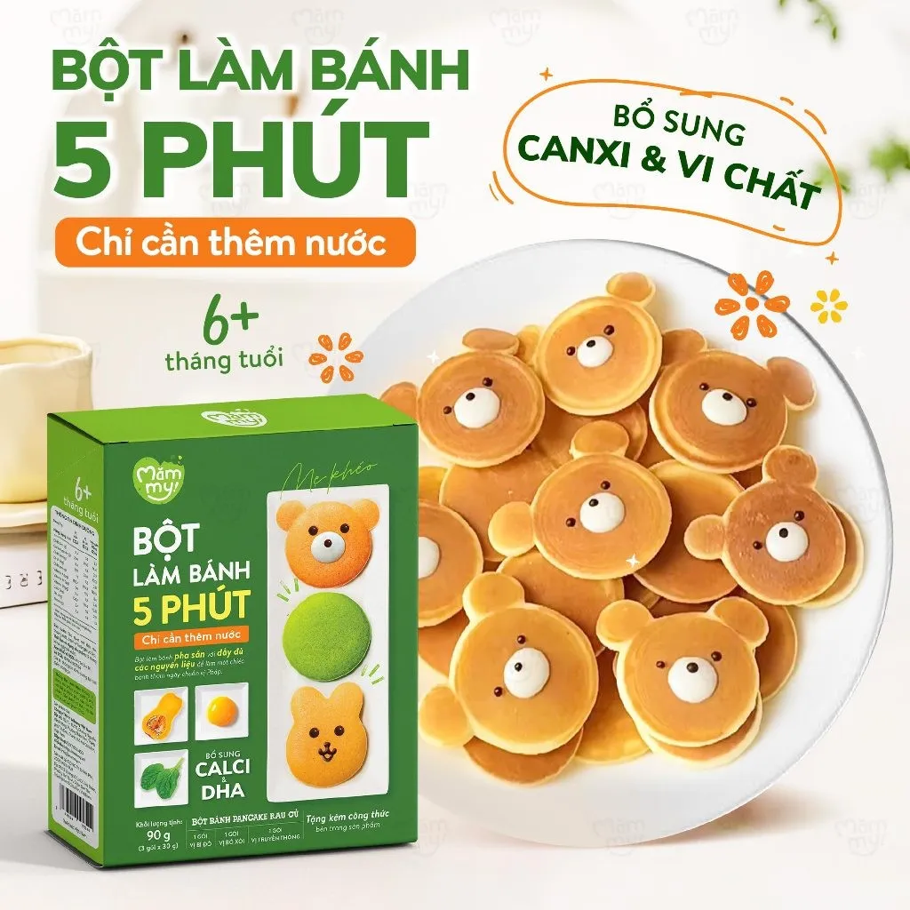 Ảnh Bột làm bánh Pancake Mămmy làm bữa phụ cho bé chỉ với 5 phút bổ sung vitamin, giàu dinh dưỡng 2