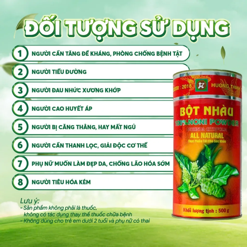 Ảnh Bột Nhàu Nguyên Chất Hương Thanh, NoNi Powder 100%, Làm Từ Quả Nhàu Chín, Giúp Bổ Xương Khớp, Tăng Đề Kháng, Hộp 500g 4