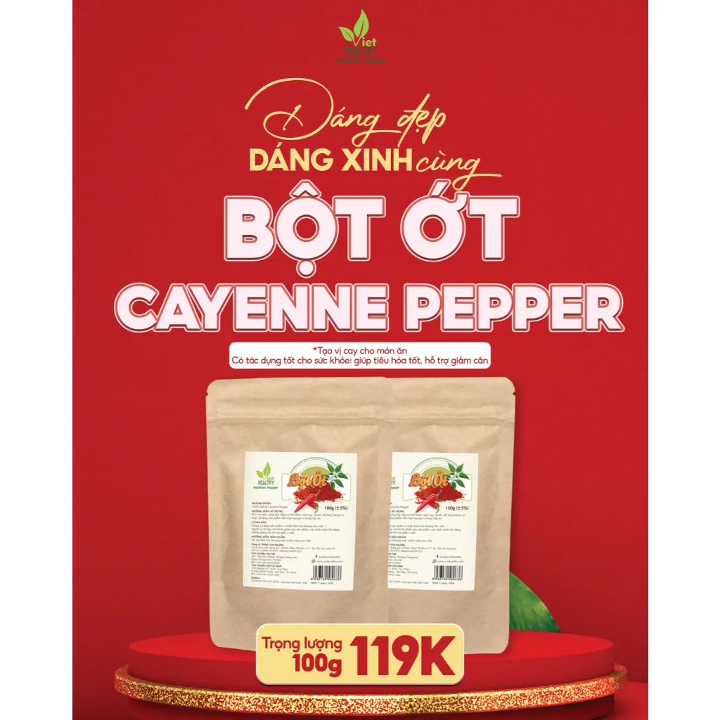 Ảnh Bột ớt Cayenne Pepper Viet Healthy 100g 3