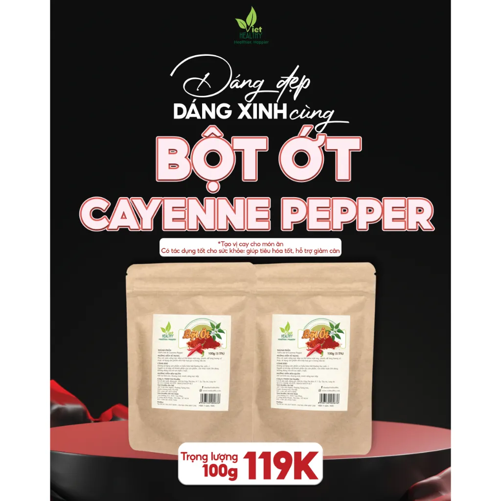Ảnh Bột ớt Cayenne Pepper Viet Healthy 100g 4