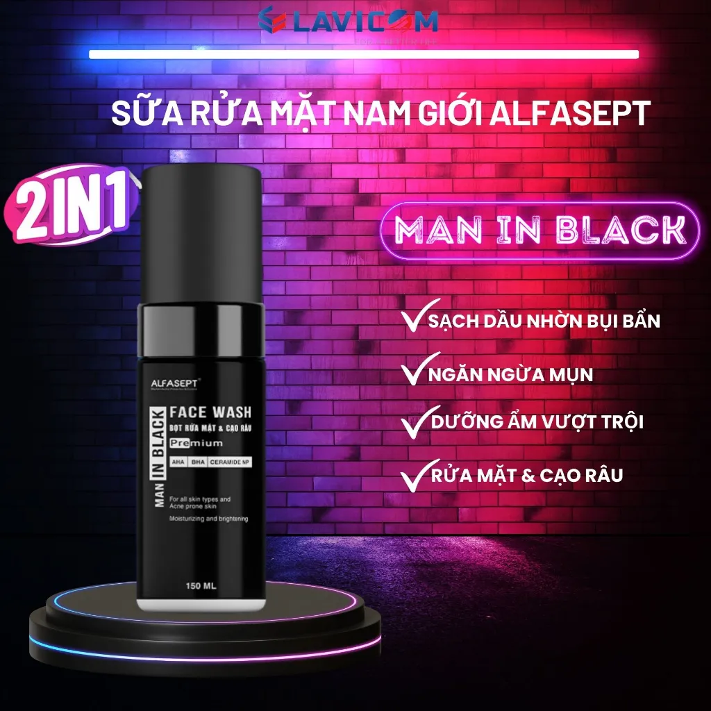 Ảnh Bọt rửa mặt & cạo râu ALFASEPT Face Wash giúp rửa mặt sạch sâu và cạo râu dễ dàng 1