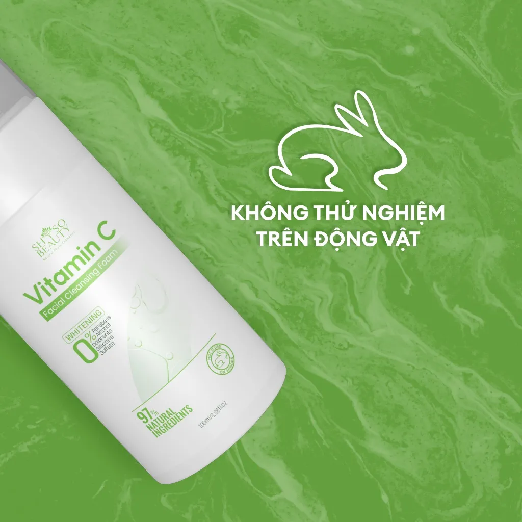 Ảnh Bọt Rửa Mặt Sáng Da Vitamin C SHSO Beauty Hỗ Trợ Dưỡng Sáng Da Chai 100ml - NPC PHAR 2