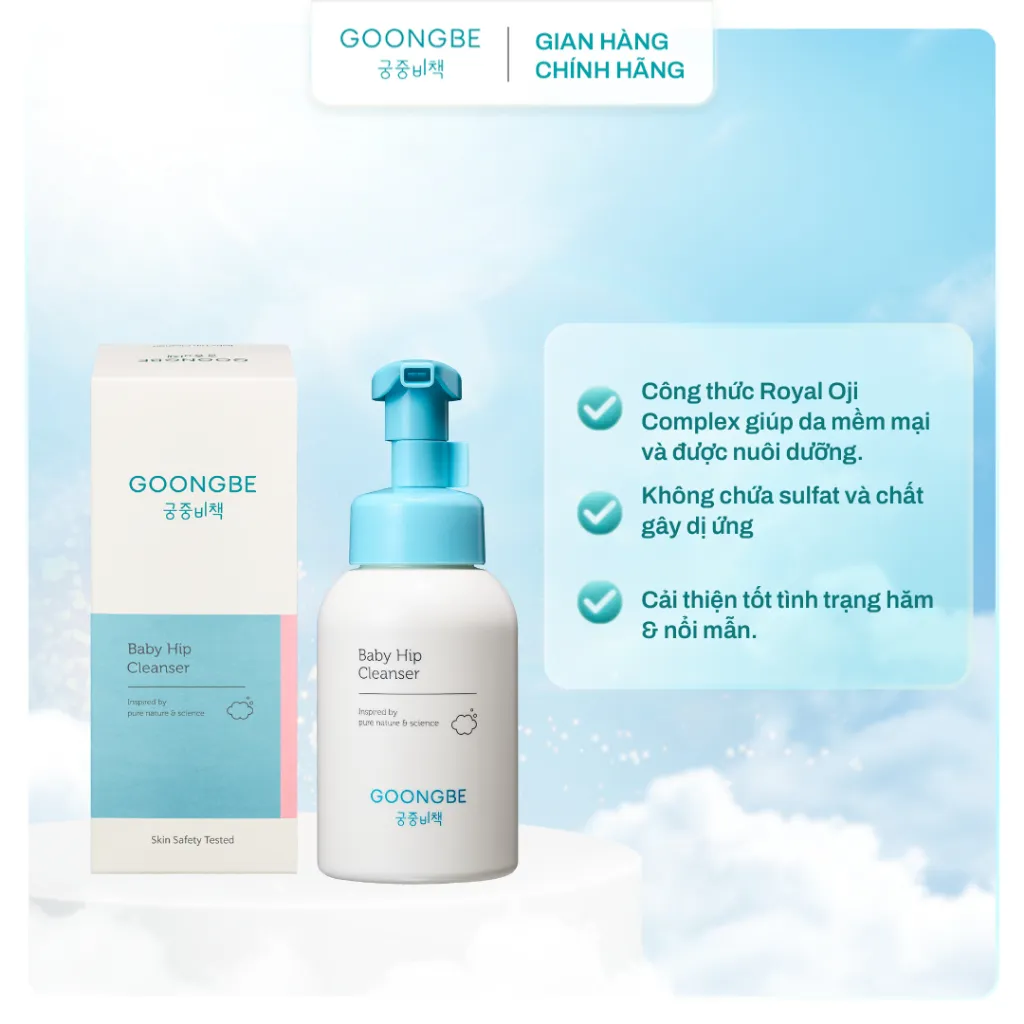 Ảnh Bọt Rửa Mông Khử Mùi Giúp Chống Hăm Tã và Làm Dịu Cho Bé GOONGBE 300ml 3
