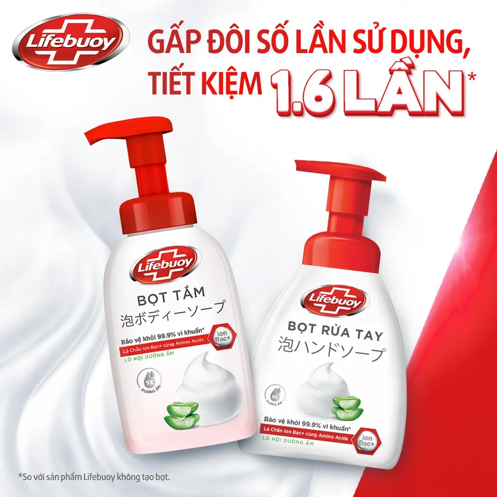 Ảnh Bọt rửa tay dưỡng ẩm Lifebuoy hương Lô Hội 250ml 1