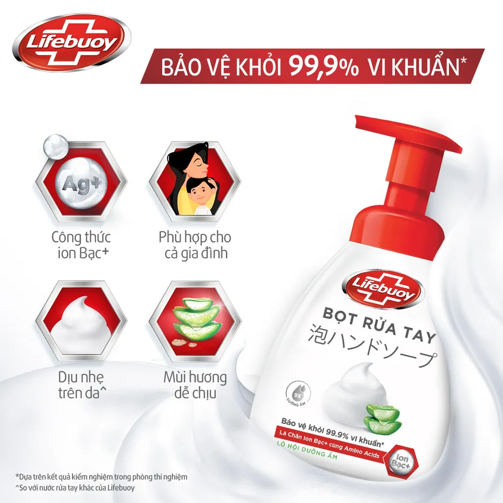 Ảnh Bọt rửa tay dưỡng ẩm Lifebuoy hương Lô Hội 250ml 3