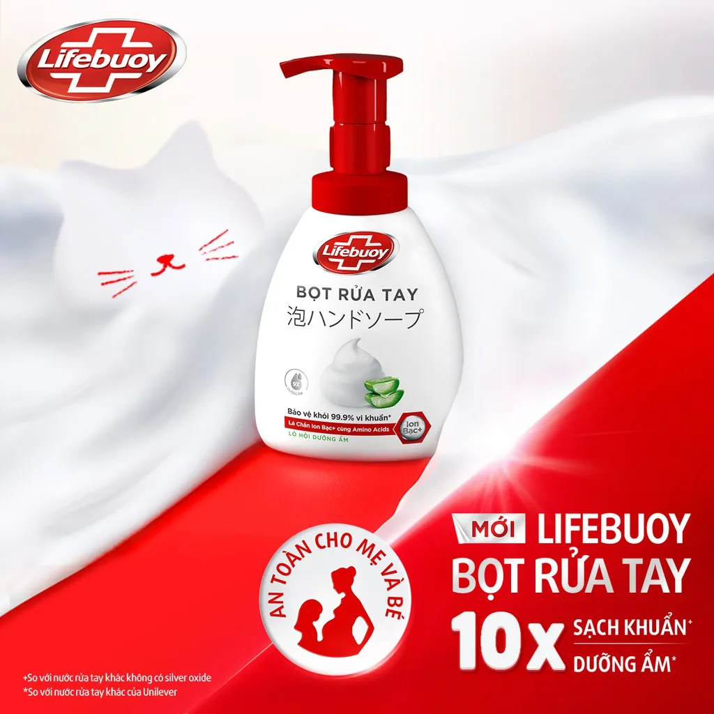 Ảnh Bọt rửa tay dưỡng ẩm Lifebuoy hương Lô Hội 250ml 4
