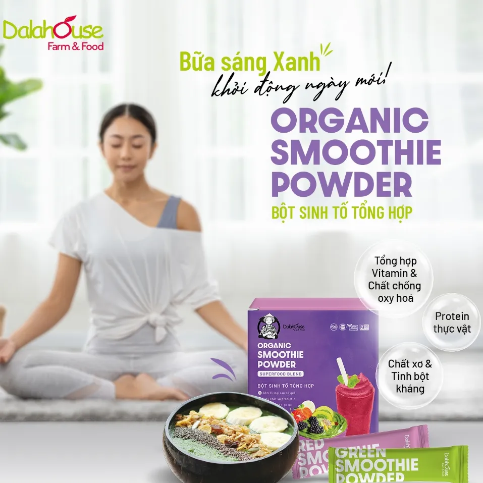 Ảnh Bột sinh tố 13 loại rau củ tổng hợp Dalahouse Organic Smoothie Powder 1