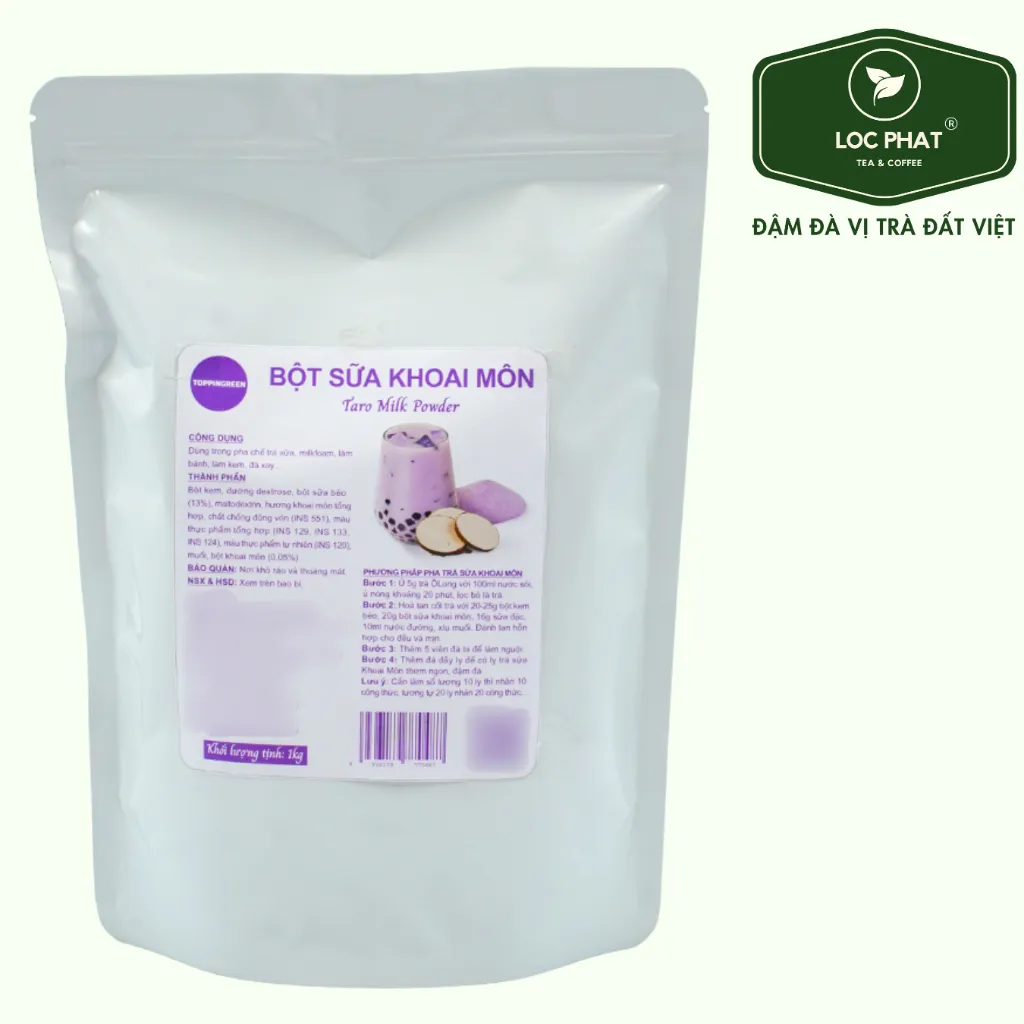 Ảnh BỘT SỮA KHOAI MÔN TOPPINGREEN 1KG 1