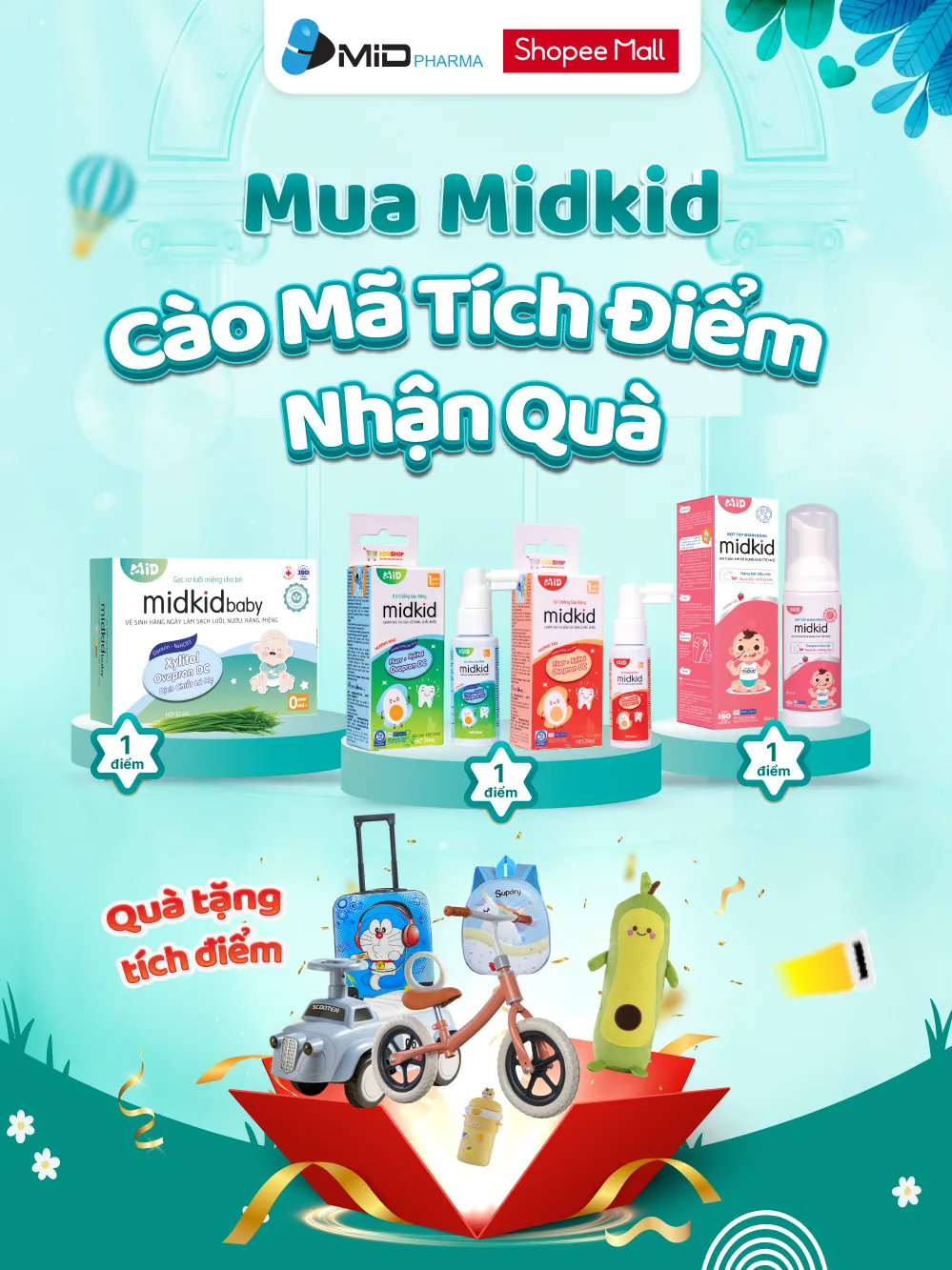 Ảnh Bọt tập đánh răng Midkid chính hãng vị Dâu 60ml cho bé từ 1 tuổi, hữu cơ, bọt mịn tan nhanh, an toàn 2