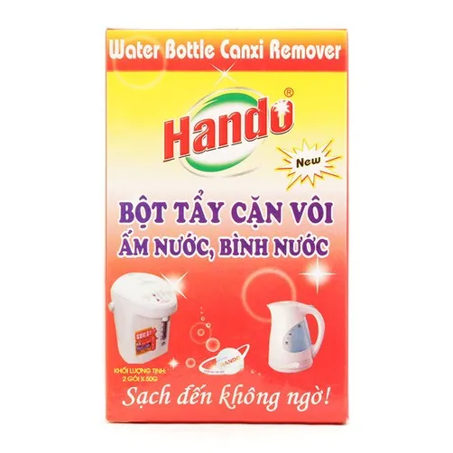 Ảnh Bột tẩy cặn vôi ấm nước, bình nước Hando 4