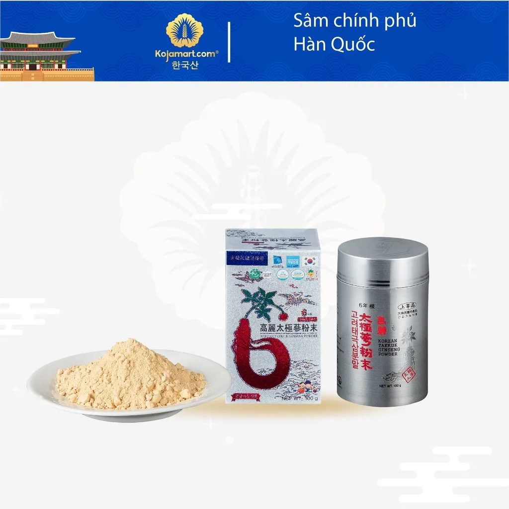 Ảnh Bột Thiên Sâm Chính Phủ Hàn Quốc Korean Red Ginseng Premium 100g x 3 hũ 2