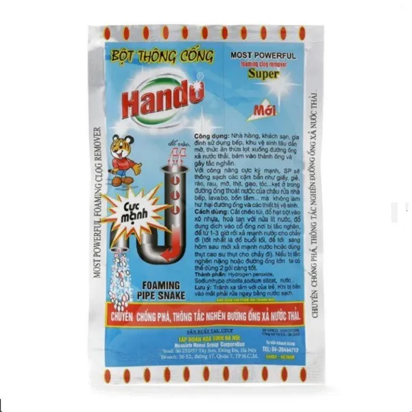 Ảnh Bột thông cống Hando 100g cực mạnh an toàn đường ống 4