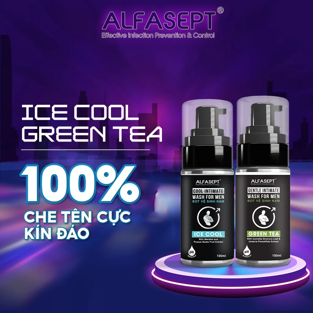 Ảnh Bọt Vệ Sinh Nam ALFASEPT Intimate Wash Hương Nước Hoa Green Tea Tươi Mát Giúp Ngăn Ngừa Vi Khuẩn, Dưỡng Ẩm 100ml 4