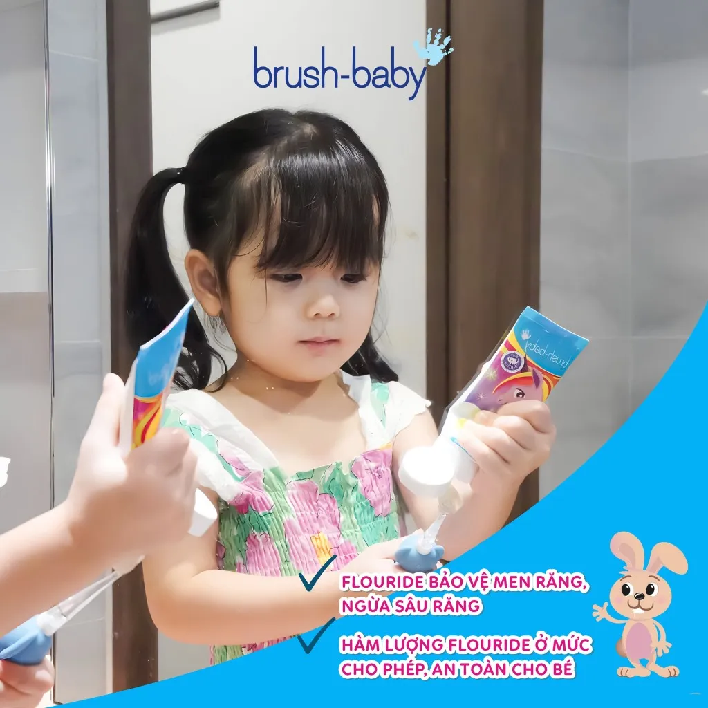 Ảnh Brush-Baby Kem đánh răng có Fluoride cho bé ở mọi độ tuổi 50ml 3