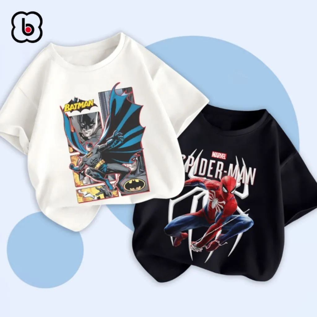 Ảnh BST Áo MARVEL 2025 Áo thun cotton cho bé BabyloveGO BST áo siêu nhân bé trai phong cách US/UK 3