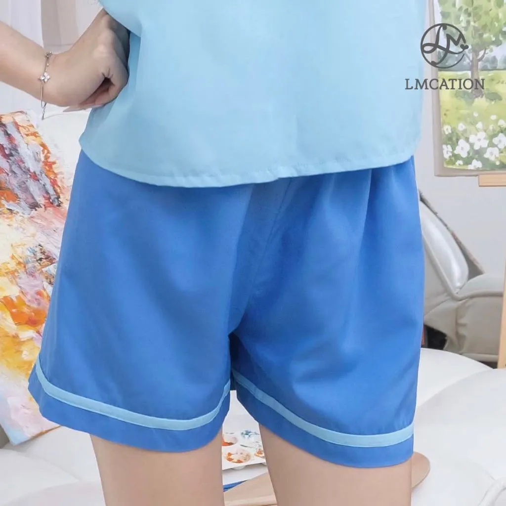 Ảnh BST Siêu tiết kiệm - Quần đùi mặc nhà  LMcation Laura - Xanh dương đậm và nhạt 1