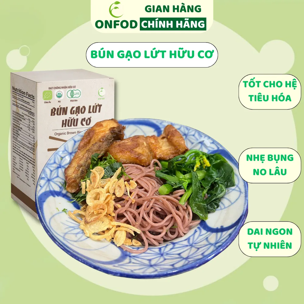 Review Bún Gạo Lứt Huyết Rồng ONFOD Giảm Cân, Eat Clean, Tiểu Đường