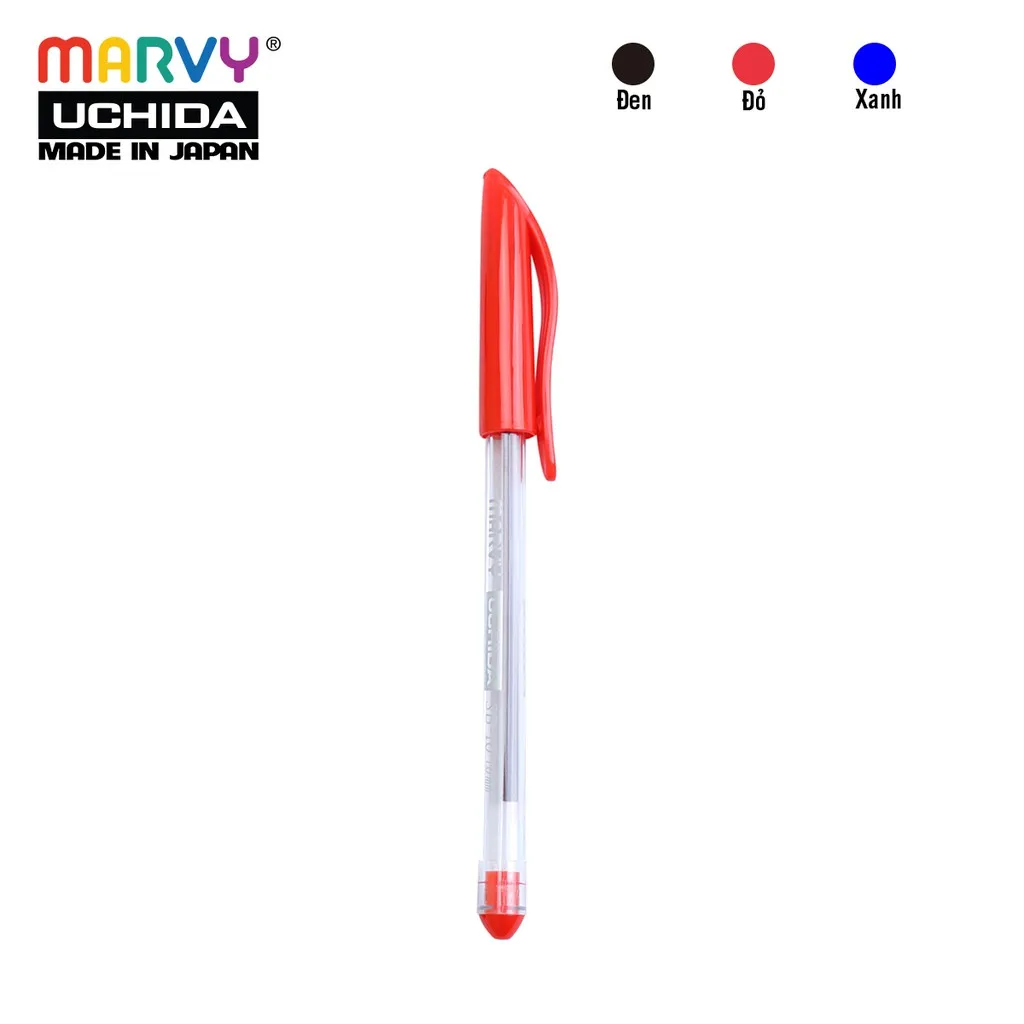 Ảnh Bút bi có nắp mực Đức Marvy Uchida SB10 ngòi 1.0mm 1