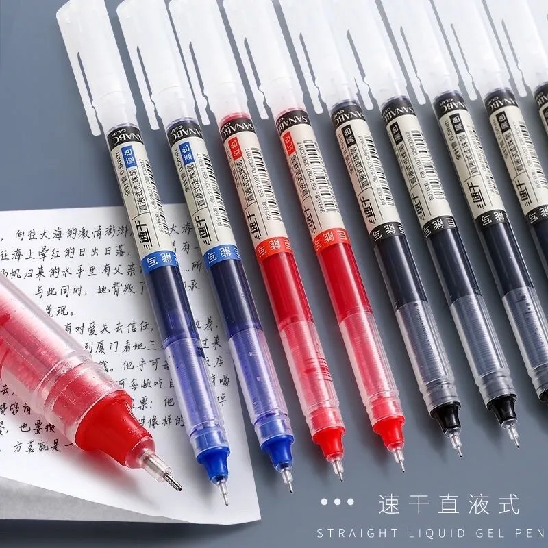 Ảnh Bút bi nước khô nhanh Deli 0,5mm luyện viết chữ trung 1